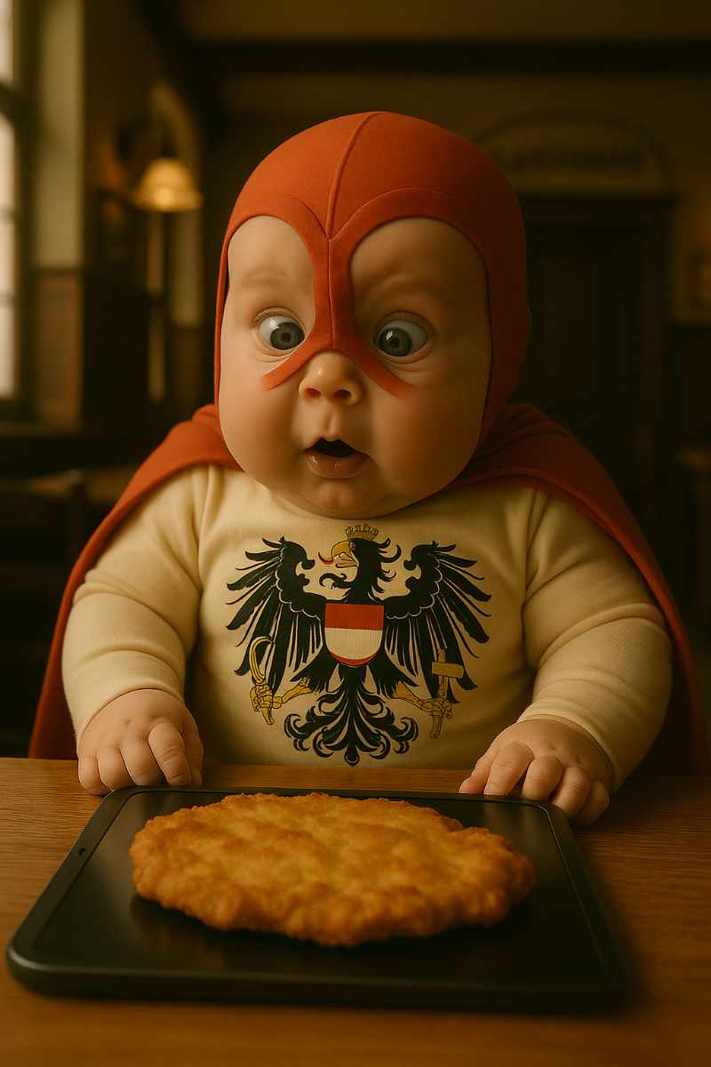 Austriaman als Baby