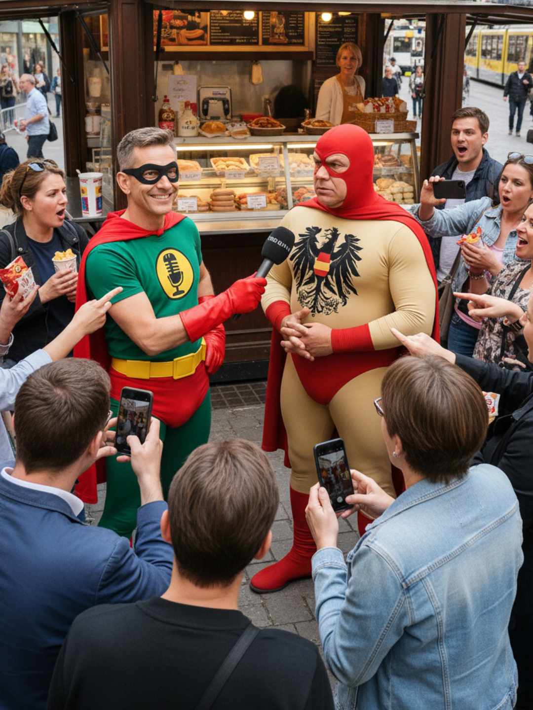 Bild von Andy Knöll und Austriaman in einer Menschenmenge