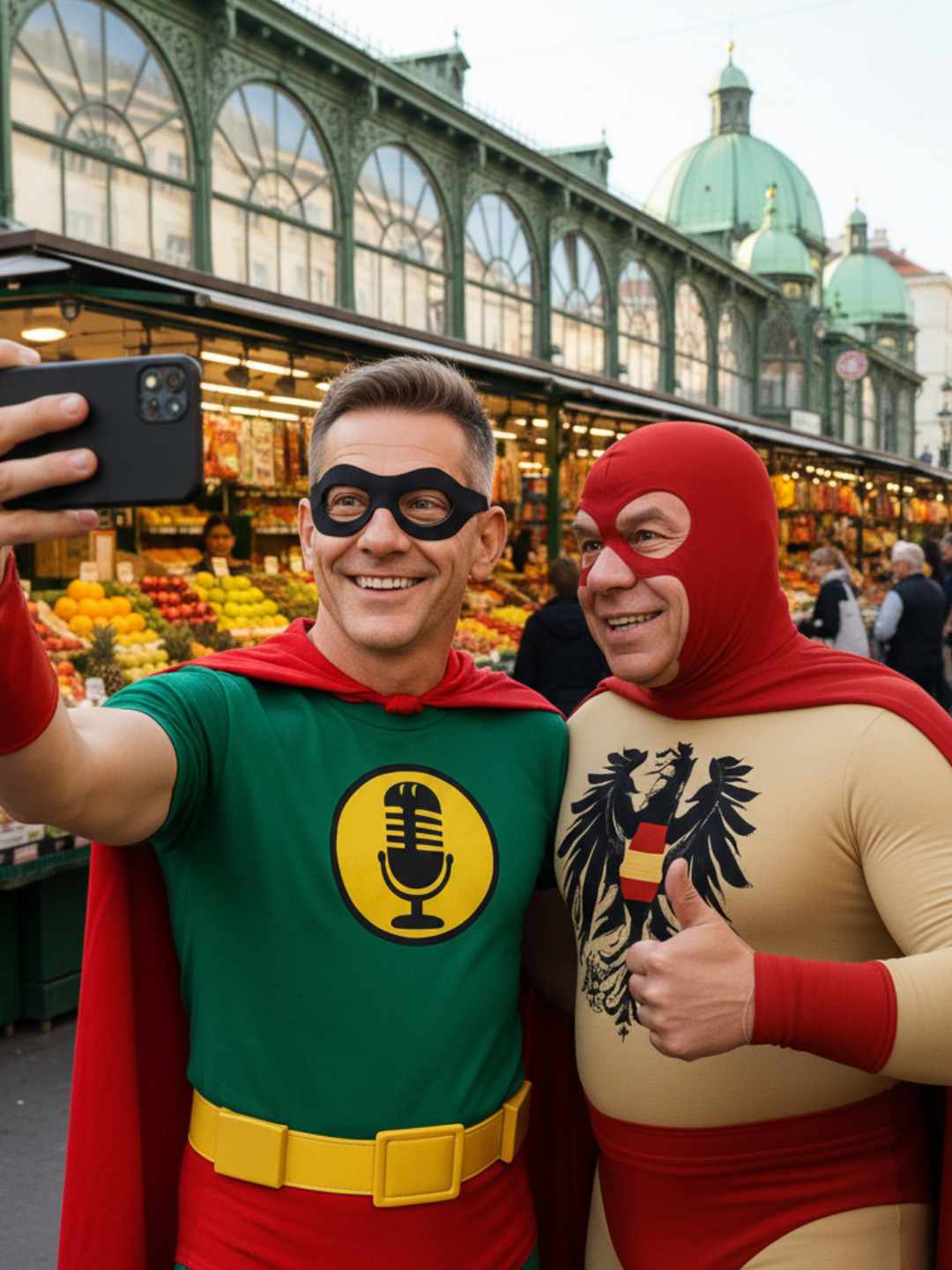 Andy Knöll macht Selfie mit Austriaman